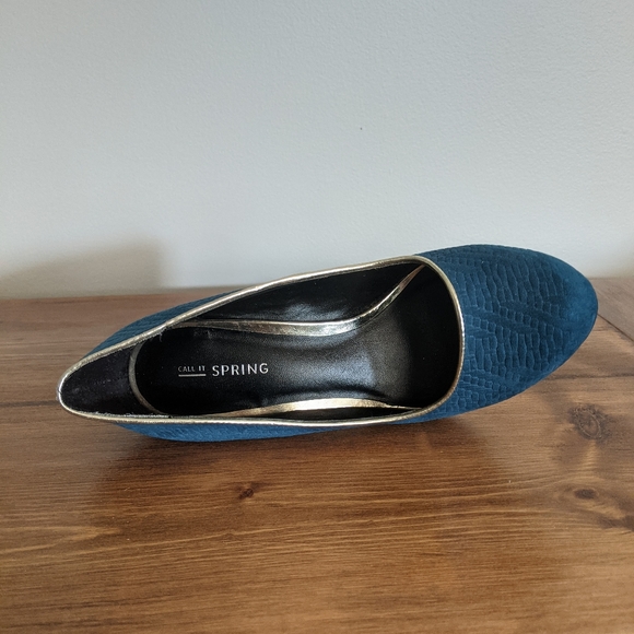 Call it Spring High Heel Shoes Pumps Textured Blue - Picture 6 of 14